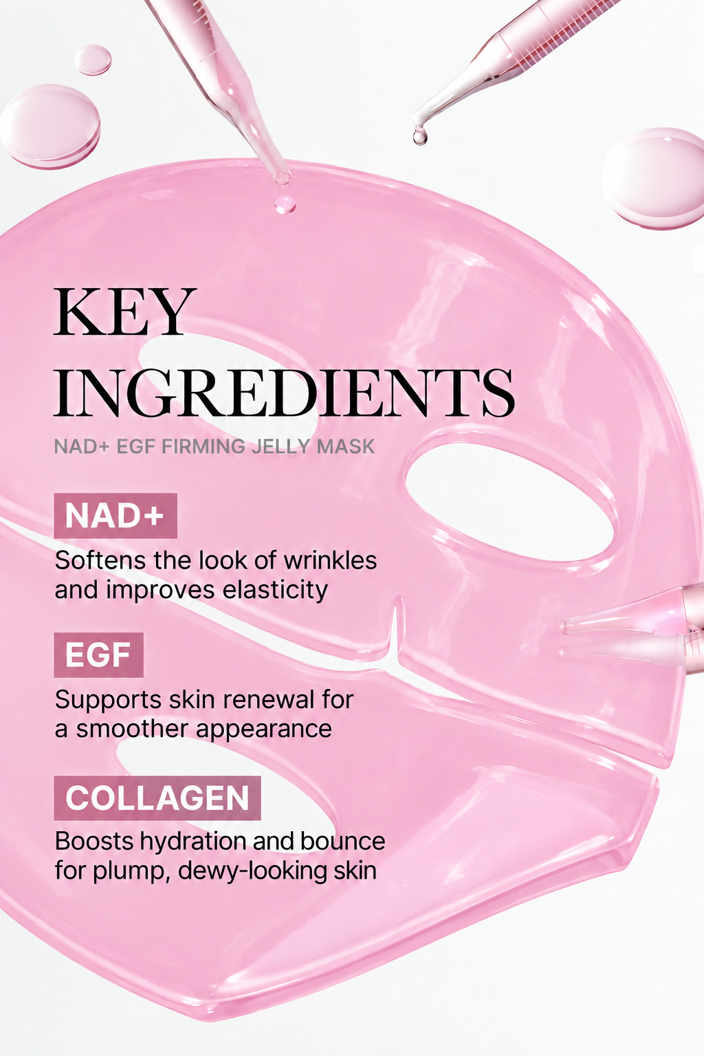 FIRMING NAD+ EGF FACE JELLY MASK — 4 Pack